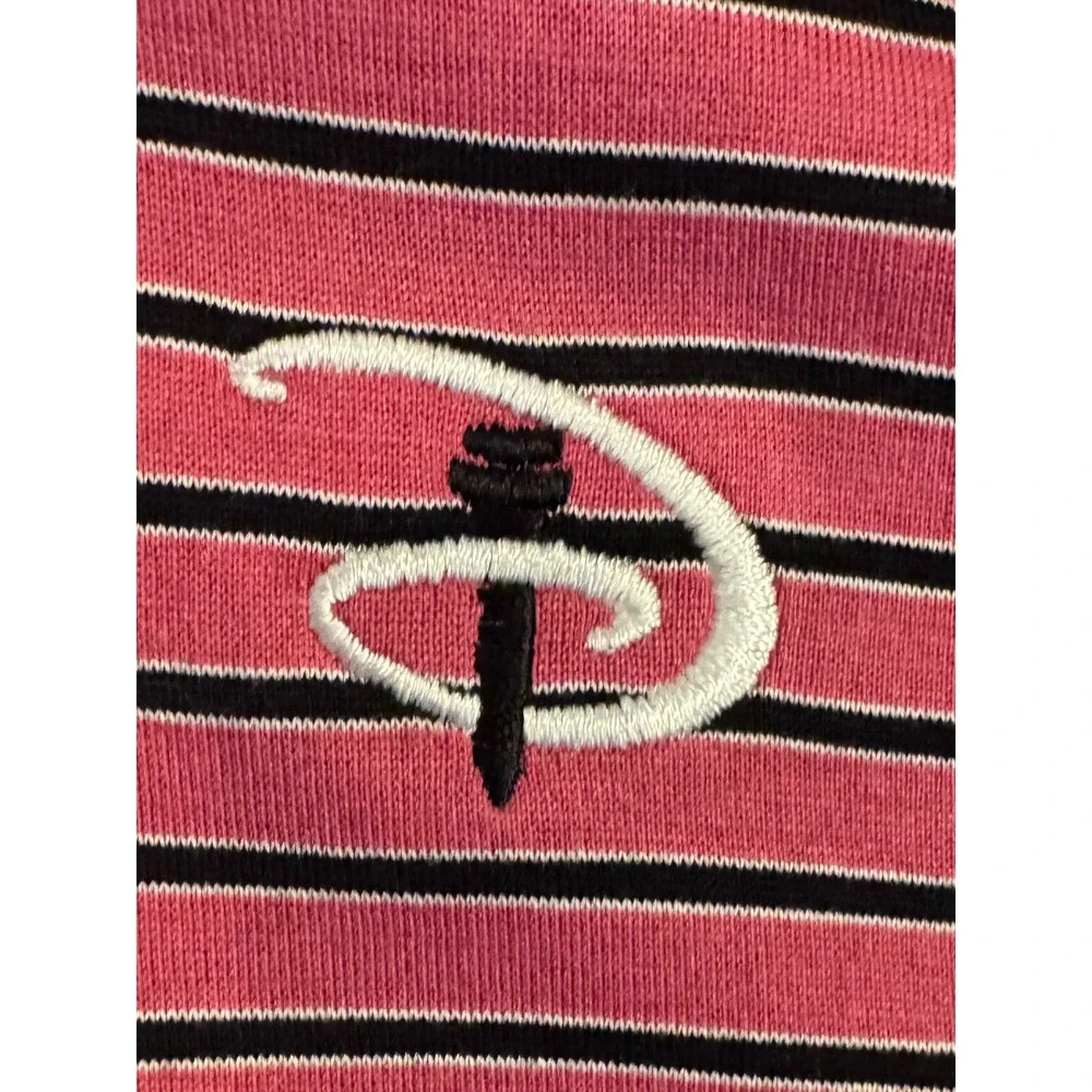 Peter‎ Millar Mens Pink Navy Striped Cotton Polo Shirt XL Short Sleeve Logo